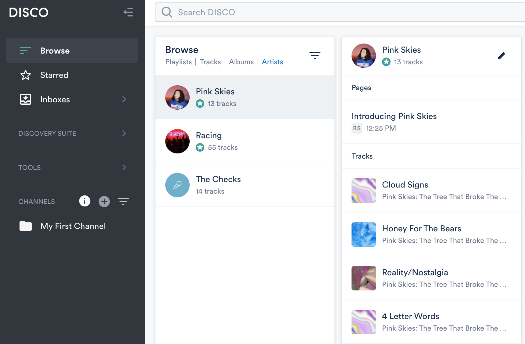 Create A Disco Artist Page